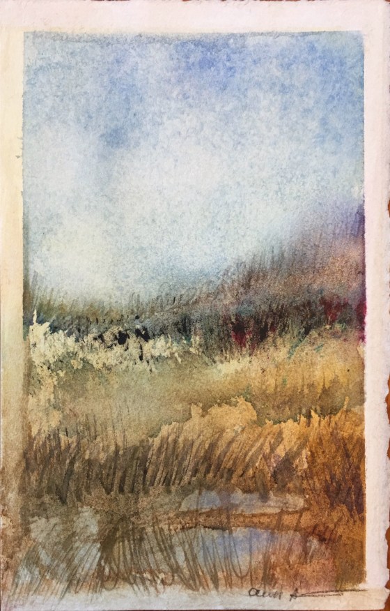 abstract landscape watercolor