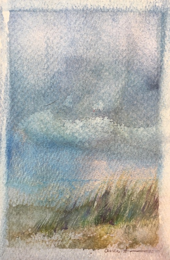 abstract landscape watercolor