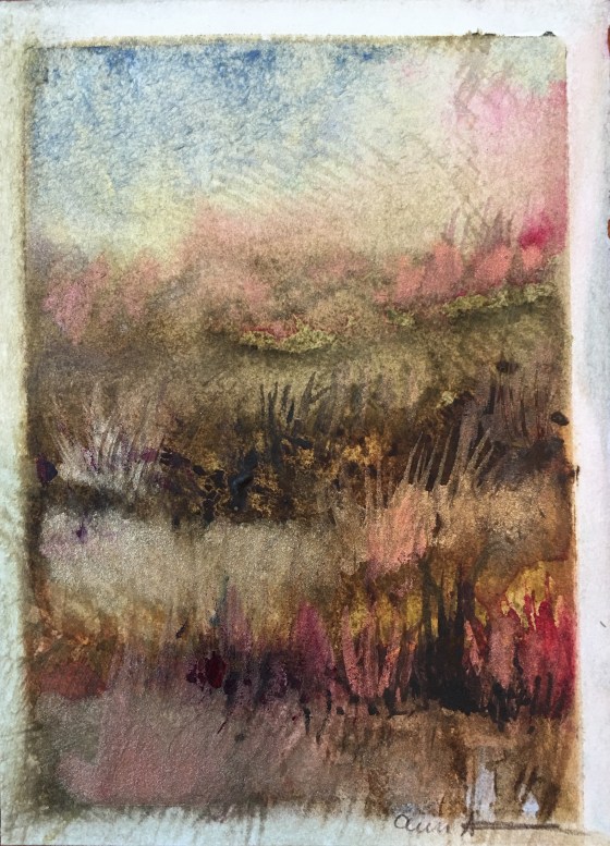 watercolor abstract landscape