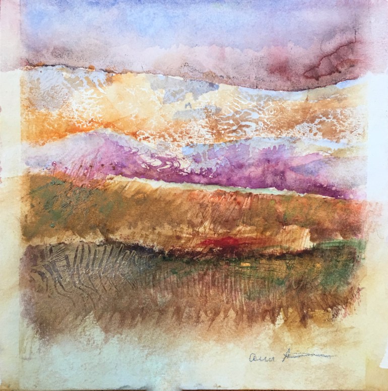 abstract landscape watercolor