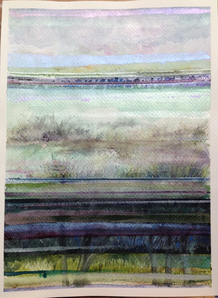 abstract watercolor landscape