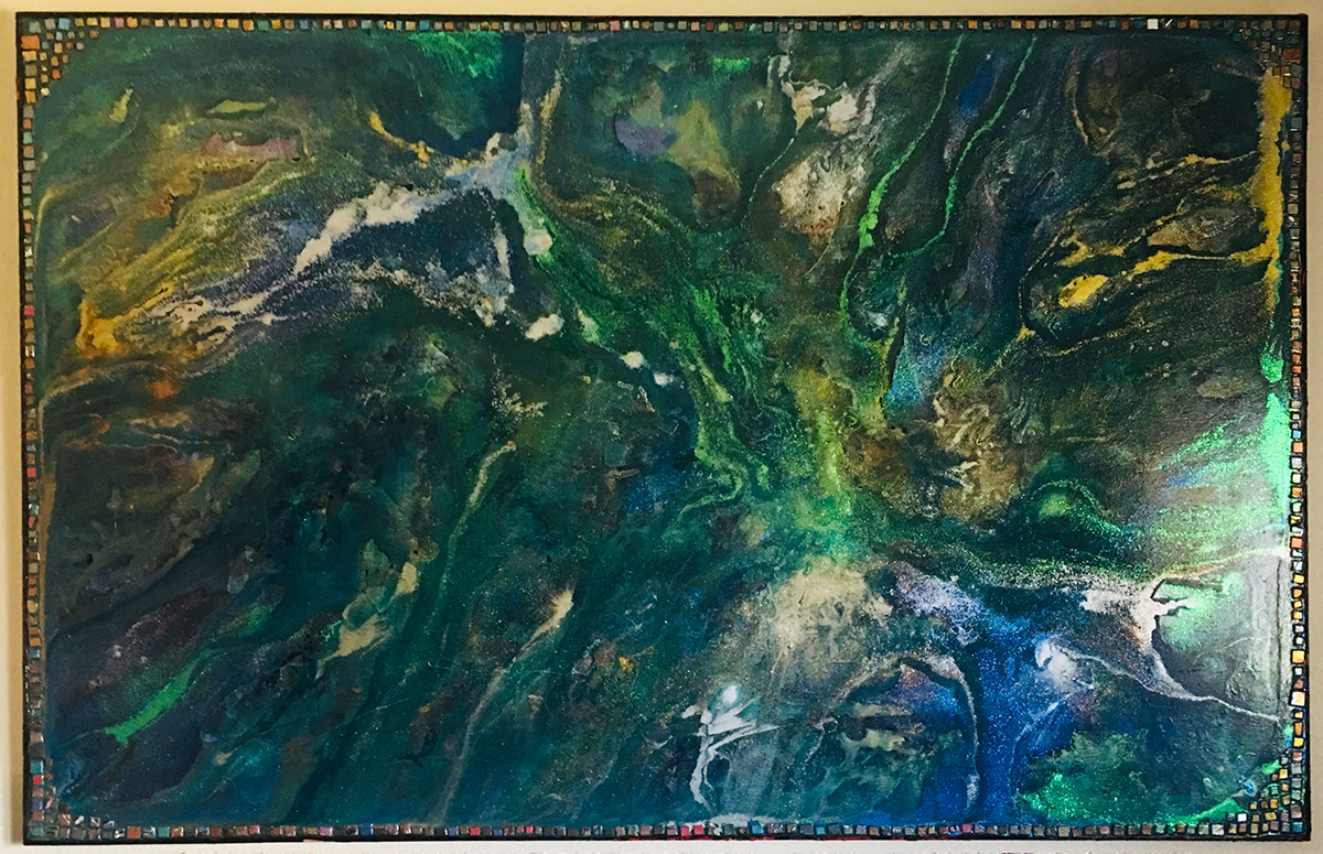 Metamorphic Storm, Mixed Metallic Media, circa 1996, Ann Stretton