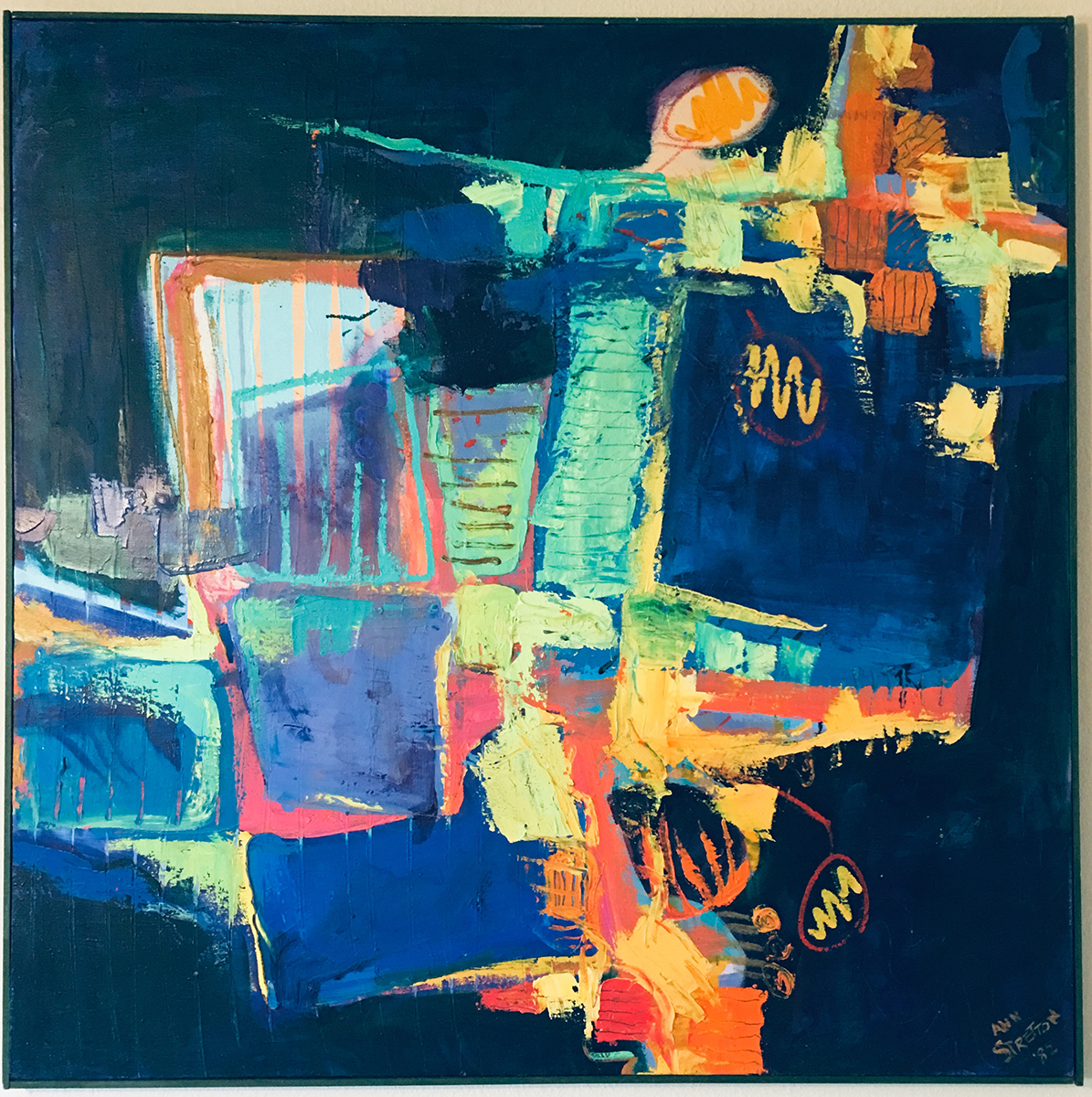 Untitled, Oil and Acrylic, 1982, Ann Stretton