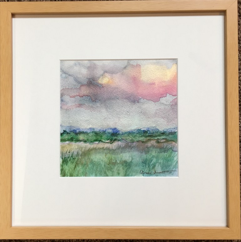 Orange Cloud-framed by Ann Stretton