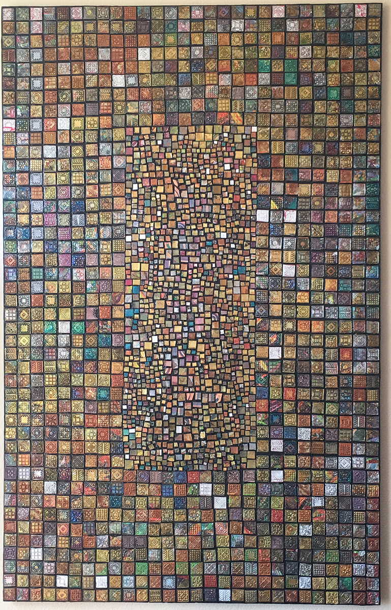 Ornamental Illness #2, Mixed Metallic Media, circa 1995, Ann Stretton