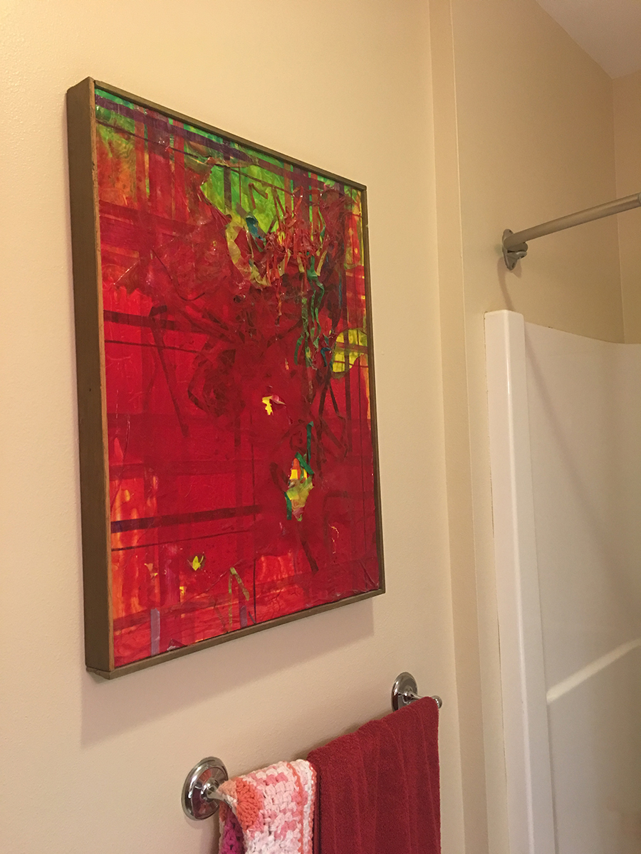 The Hall Bath: Plaid Massacre, acrylic, 1983.