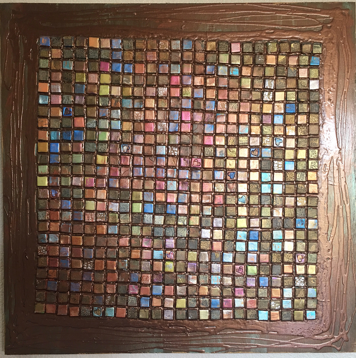 Tile Piece 1, Mixed Media, circa 1995, by Ann Stretton