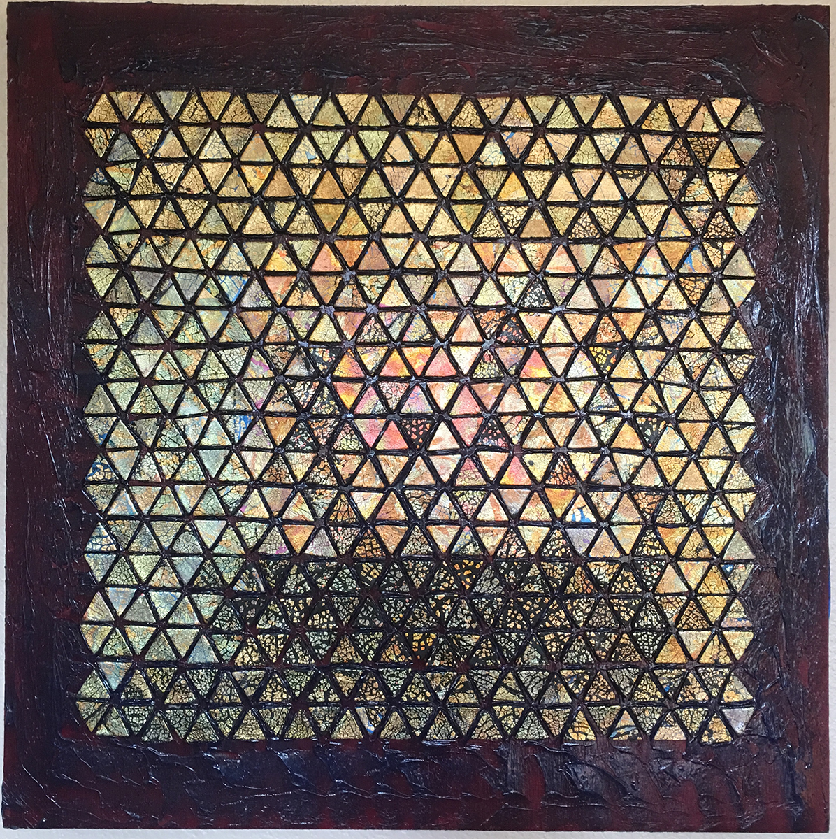 Tile Piece 2, Mixed Media, circa 1995, by Ann Stretton