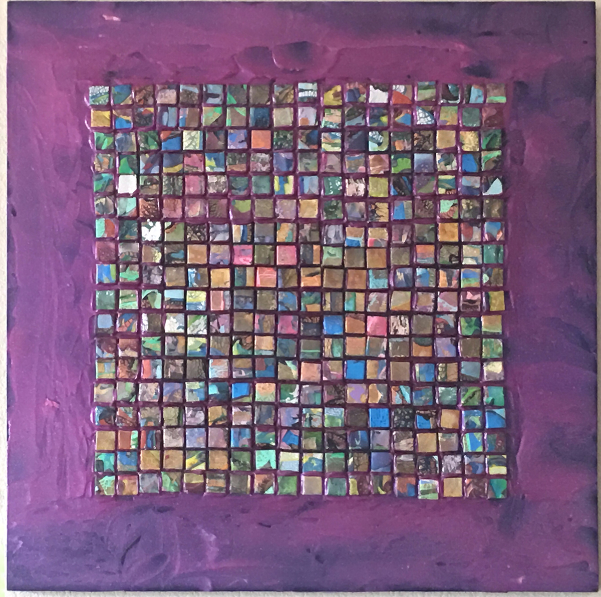 Tile Piece 3, Mixed Media, circa 1995, by Ann Stretton